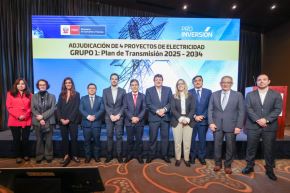 El Minem a través de la Agencia de Promoción de la Inversión Privada (ProInversión), adjudicó a Engie Energía Perú la concesión de cuatro proyectos de transmisión eléctrica que integran el Grupo 1 del Plan de Transmisión 2025-2034. ANDINA/Difusión