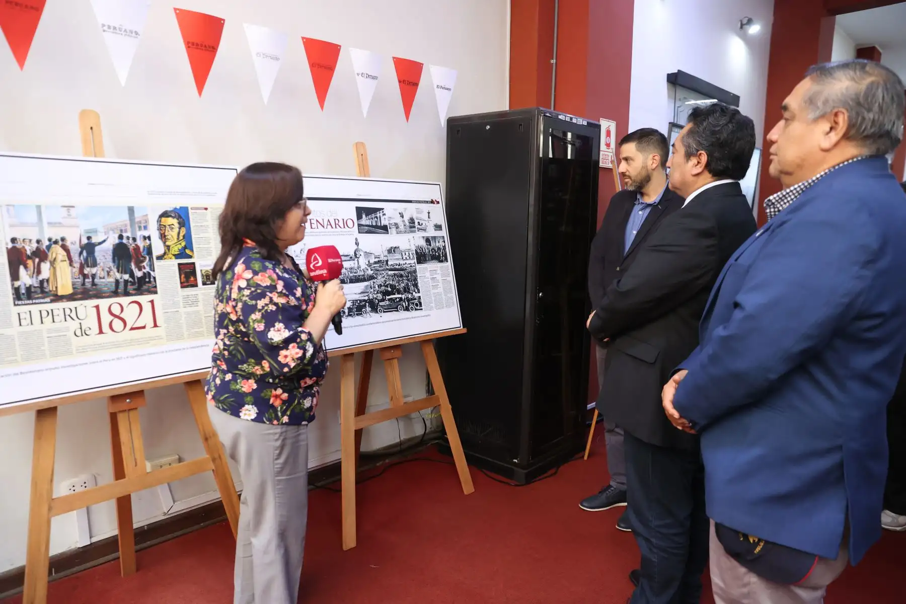 Alumnos de las facultades de Ciencias de la Comunicación de la Universidad  Cesar Vallejo de Trujillo y de la Universidad Norbert Wiener, visitan las instalaciones de Editora Perú para conocer la experiencia "Vive Andina". Foto: ANDINA/Melina Mejía