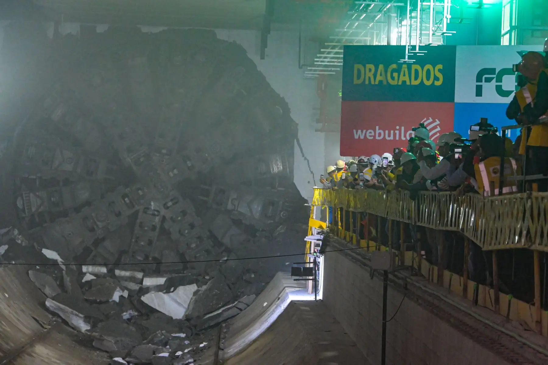 La tuneladora Delia completó su recorrido subterráneo como parte de los trabajos ejecutados por la Sociedad Concesionaria Metro de Lima Línea 2 S.A. Foto: ANDINA/Difusión.