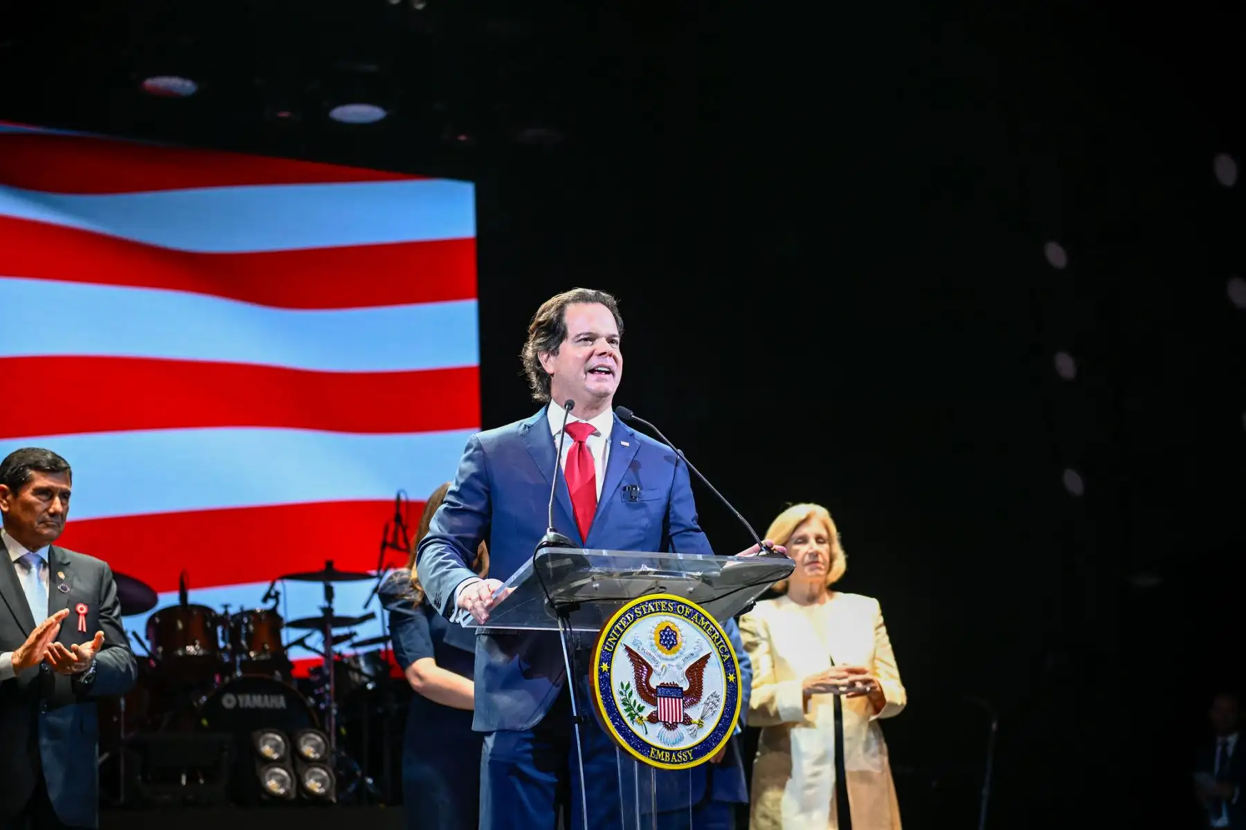 Lima fue escenario de Freedom 250, celebración por los 250 años de independencia de Estados Unidos. La jornada incluyó un mensaje del secretario Rubio, espacios inspirados en destinos icónicos de ese país, premios para los asistentes, un espectáculo musical de Gian Marco y un show de fuegos artificiales. Foto: ANDINA/Difusión.