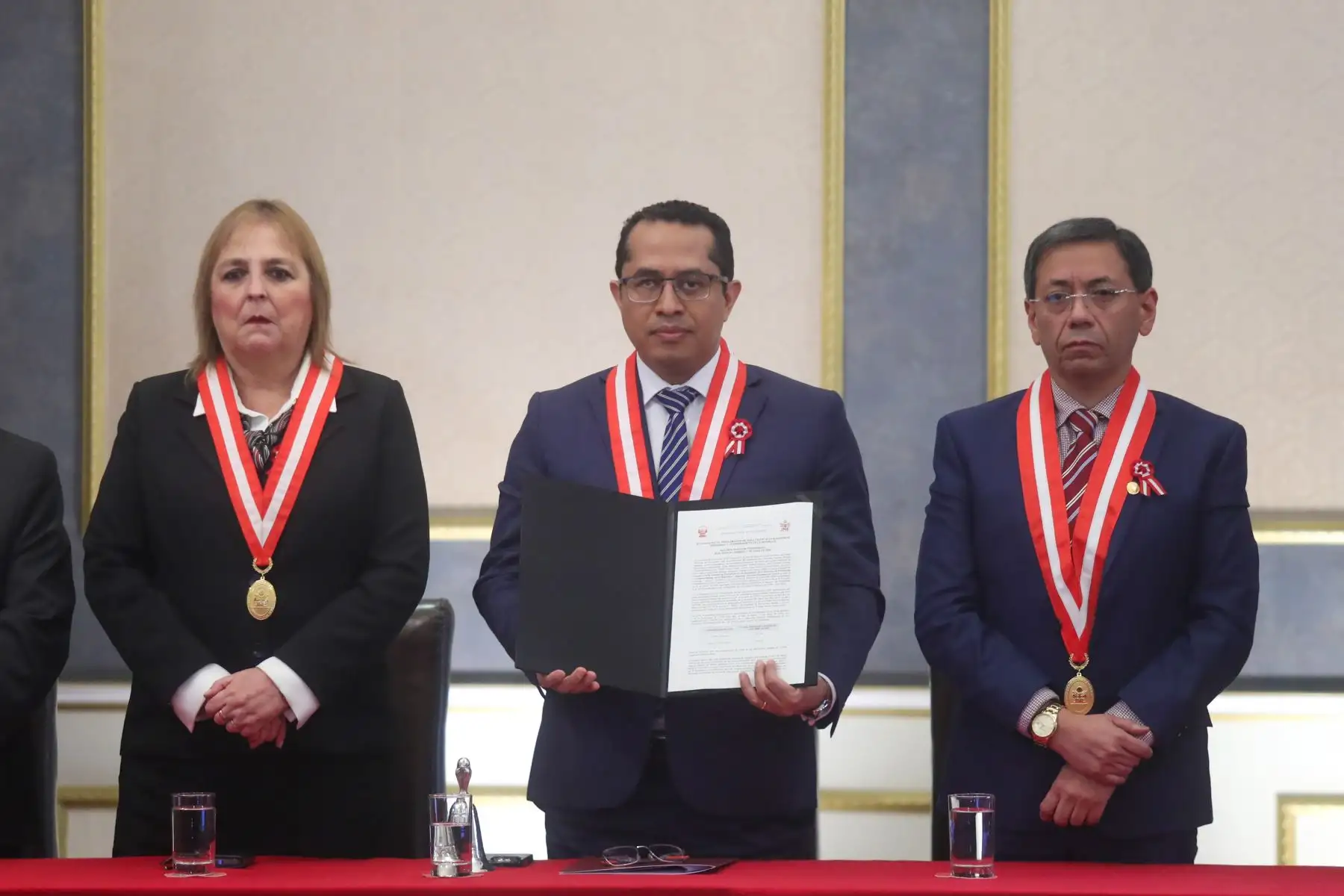 El Jurado Nacional de Elecciones realiza la proclamación general de los resultados de la segunda vuelta presidencial 2026, proceso electoral desarrollado el 7 de junio. La actividad forma parte de la oficialización de los resultados de los comicios. Foto: ANDINA/Ricardo Cuba.