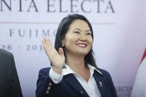 Keiko Fujimori brinda conferencia de prensa tras ser proclamada presidenta electa por el JNE