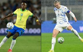 Erling Haaland y Vinícius Júnior pilotearán el ataque de Noruega y Brasil