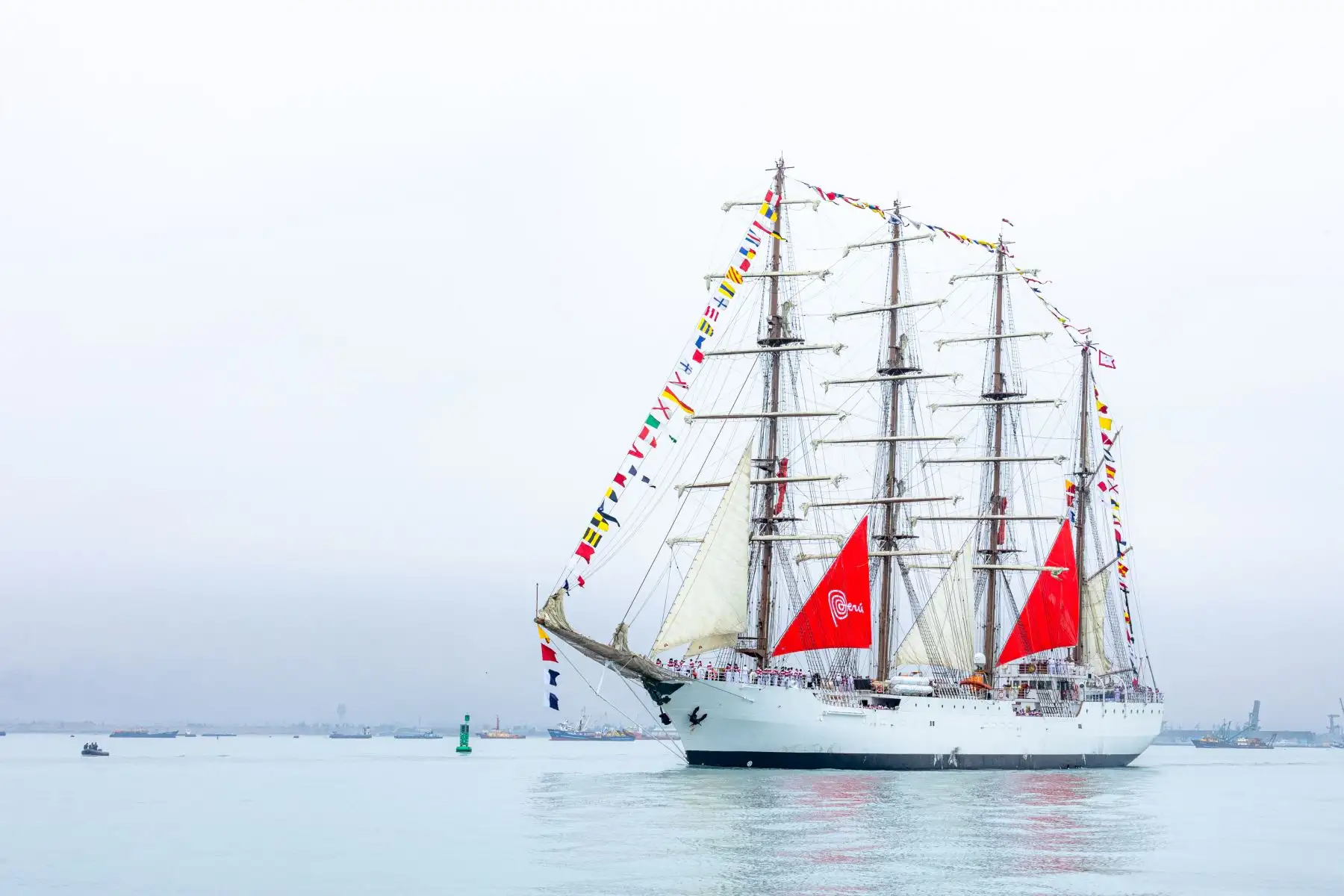La participación en el SAIL 250 destaca el compromiso del Perú con la sostenibilidad y la innovación, valores que se exhiben en cada puerto de la travesía. Foto: ANDINA/Difusión
