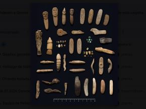 Parte de la ofrenda ritual de 3,800 años de antigüedad hallada en la zona arqueológica de Peñico por investigadores de la Zona Arqueológica de Caral. Foto: Cortesía Zona Arqueológica Caral.