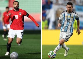 Lionel Messi y Mohammed Salah