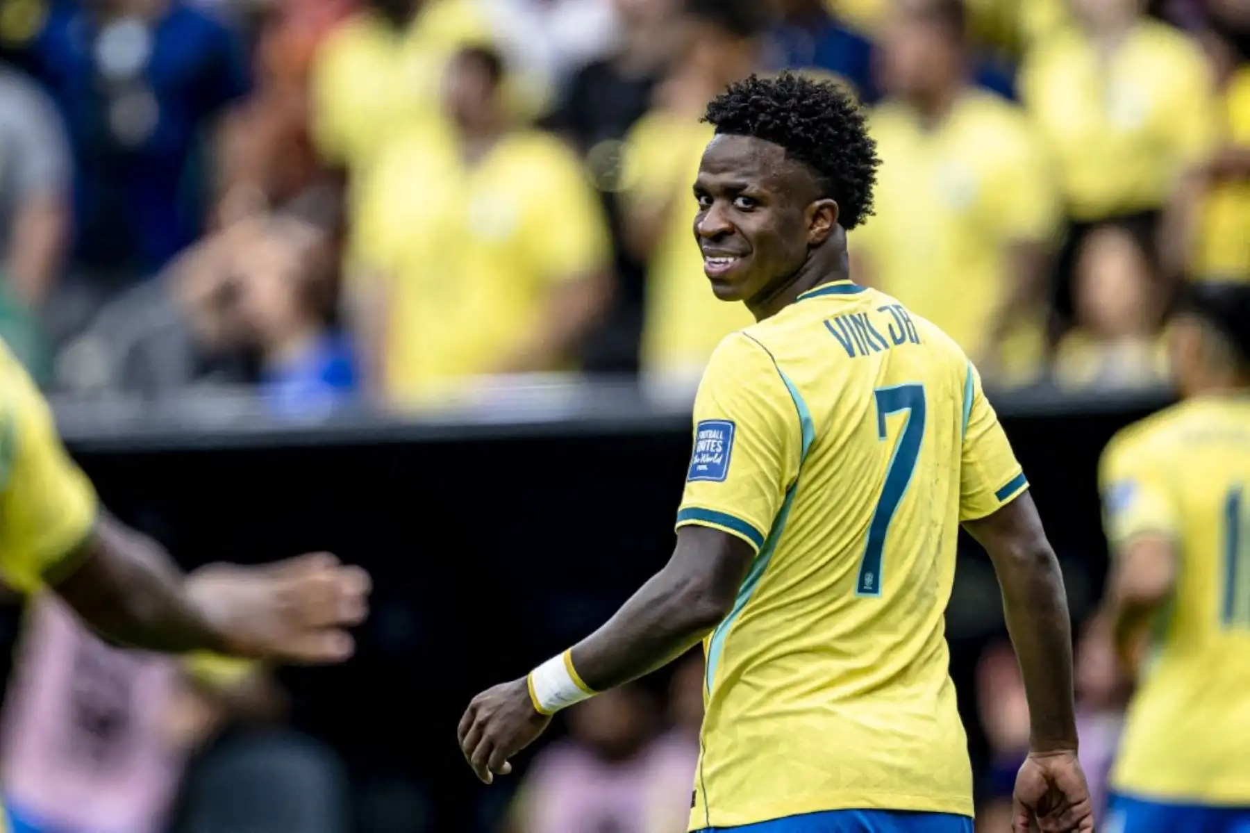Vinícius Júnior, delantero de Brasil, integra la lista de máximos artilleros de la Copa Mundial de la FIFA con 4 goles. Foto: AFP.