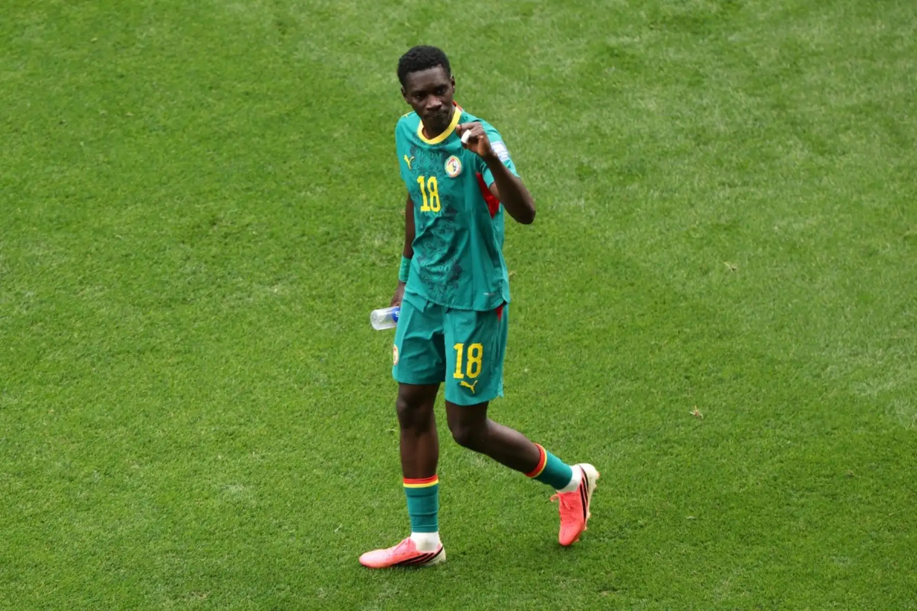 Ismaïla Sarr, atacante de Senegal, figura entre los goleadores destacados del torneo con 4 anotaciones. Foto: AFP.