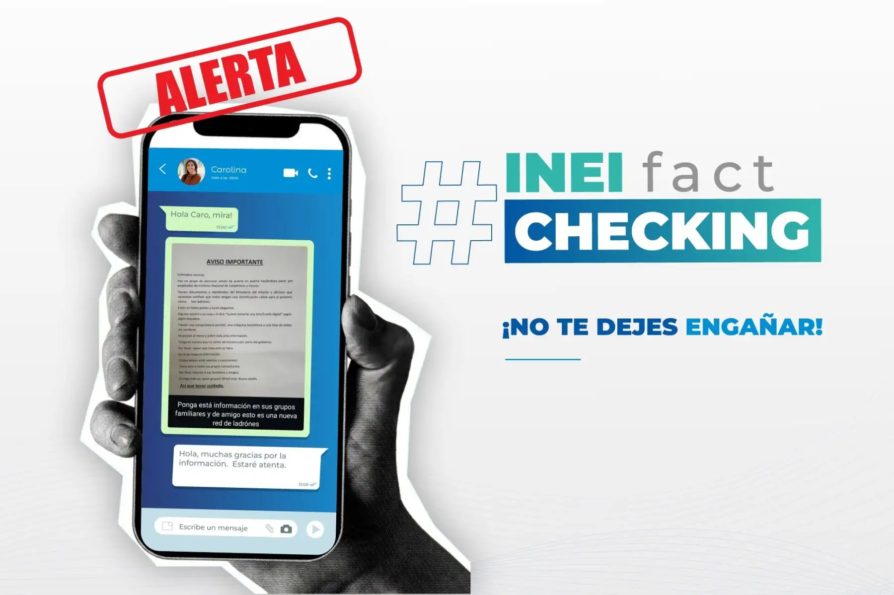 INEI exhorta a la población a no dejarse engañar por falsos empadronadores