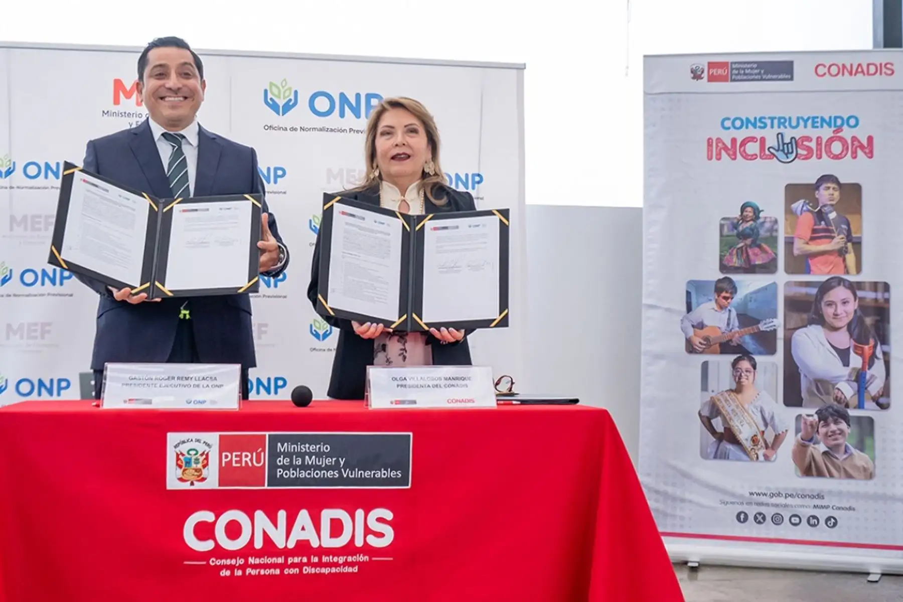 ONP y Conadis firman convenio para fortalecer atención a personas con discapacidad