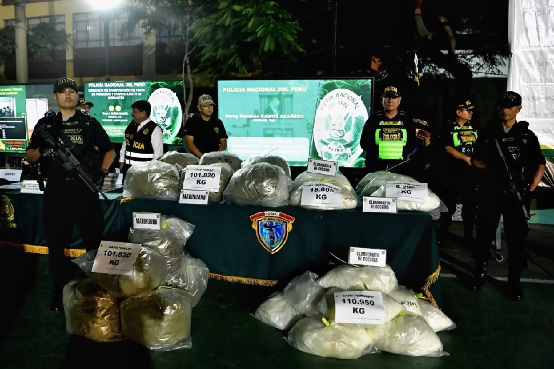 PNP decomisa más de 62 toneladas de droga en lo que va del 2026
