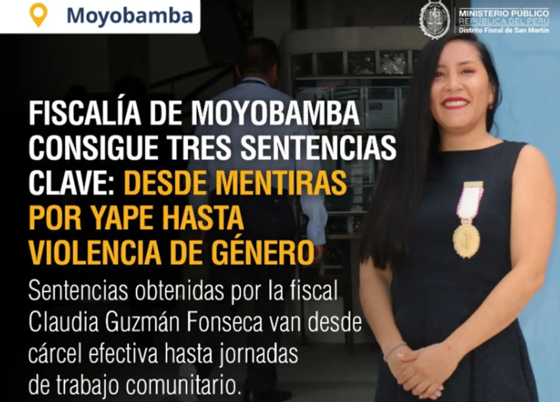 Fiscalía de Moyobamba logra tres condenas por violencia familiar y estafa digital