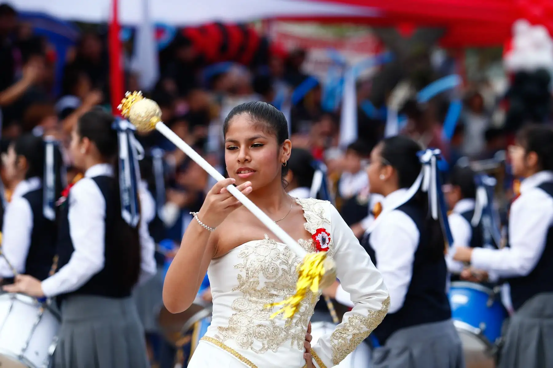 Alumnos de colegios nacionales emblemáticos como el Guadalupe, el Teresa Gonzales de Fanning y el Manuel González Prada, entre otros, desfilaron en la avenida Aviación en San Luis el domingo 12 de julio como parte de los tradicionales desfiles escolares para conmemorar las fiestas Patrias 2026 que se celebran en diversos distritos de la capital y del Perú. Foto: ANDINA/Daniel Bracamonte