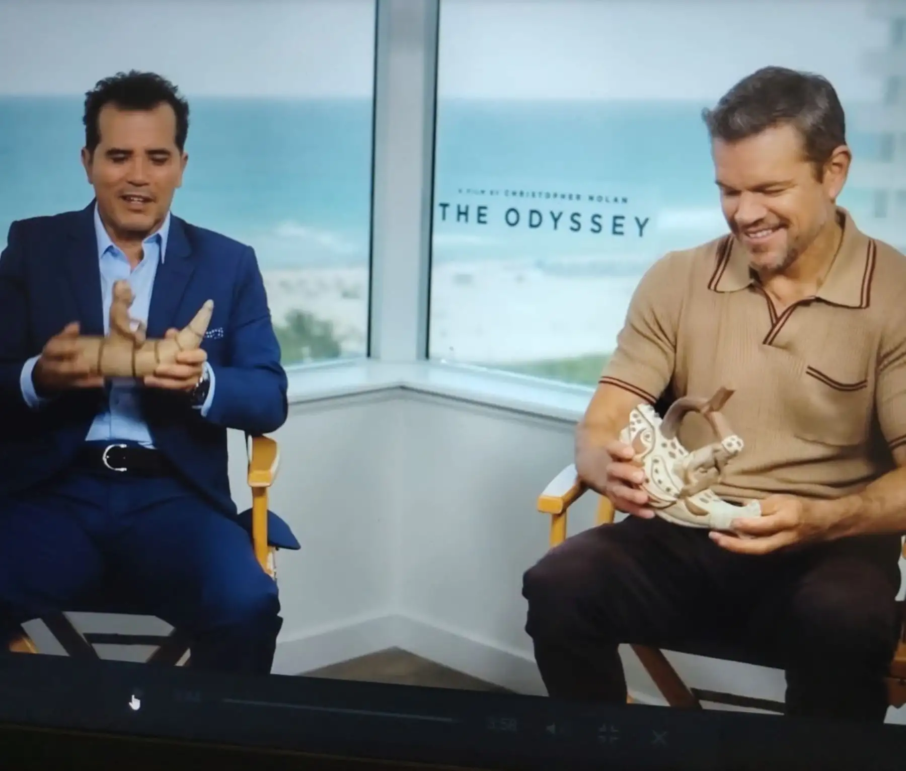 'The Odyssey' stars receive Peru's totora reed horses as unique gift