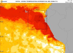 El fenómeno El Niño Costero de magnitud fuerte se presenta en el litoral peruano. La temperatura del mar alcanza anomalías superiores de hasta 5 °C en algunas zonas, refirió el Enfen. ANDINA/Difusión