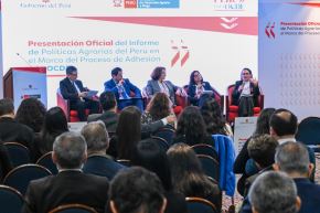 Hoy se hizo la presentación oficial del Informe de Políticas Agrarias del Perú en el marco del Proceso de Adhesión a la OCDE. Foto: Minam