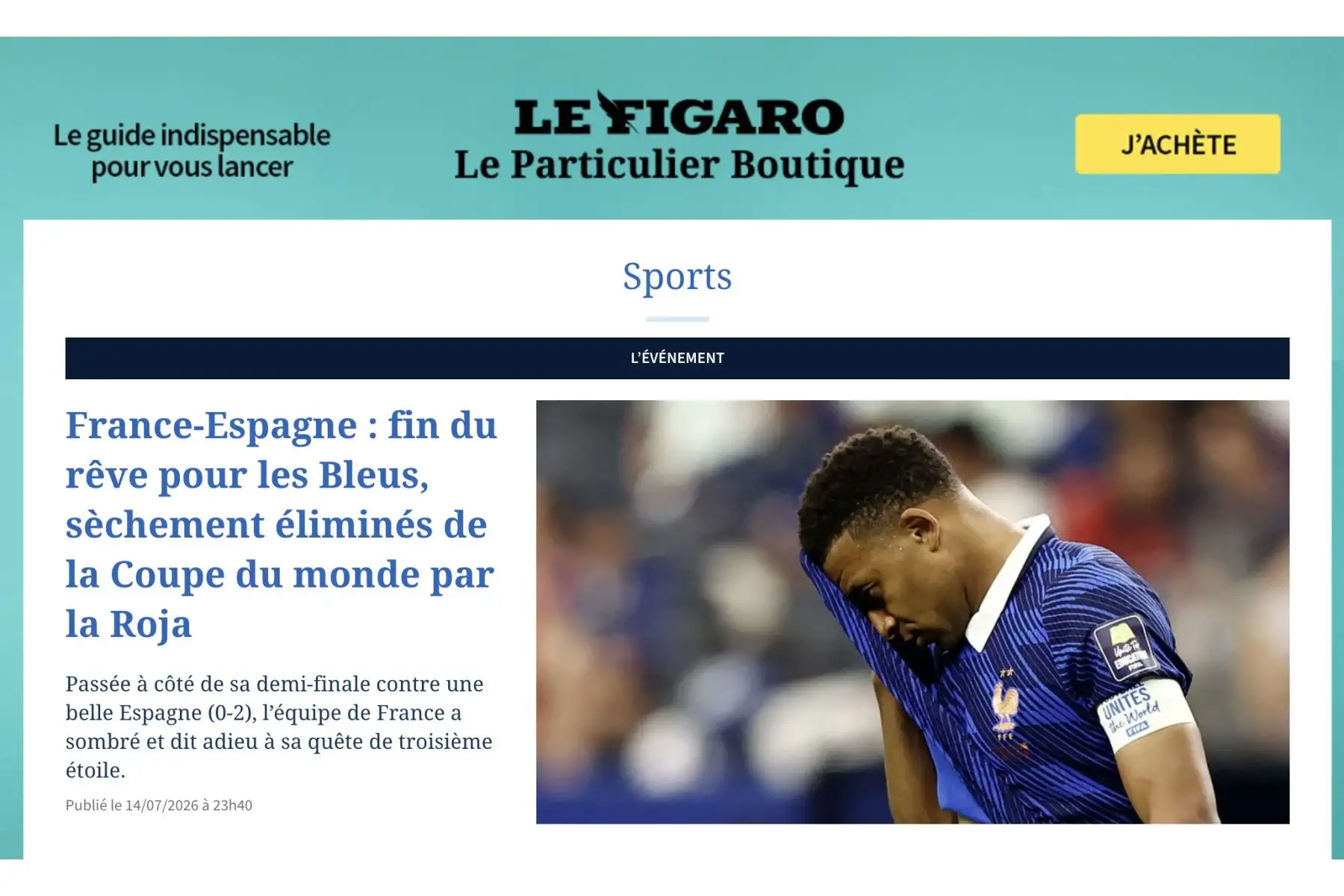 Le Figaro titula 