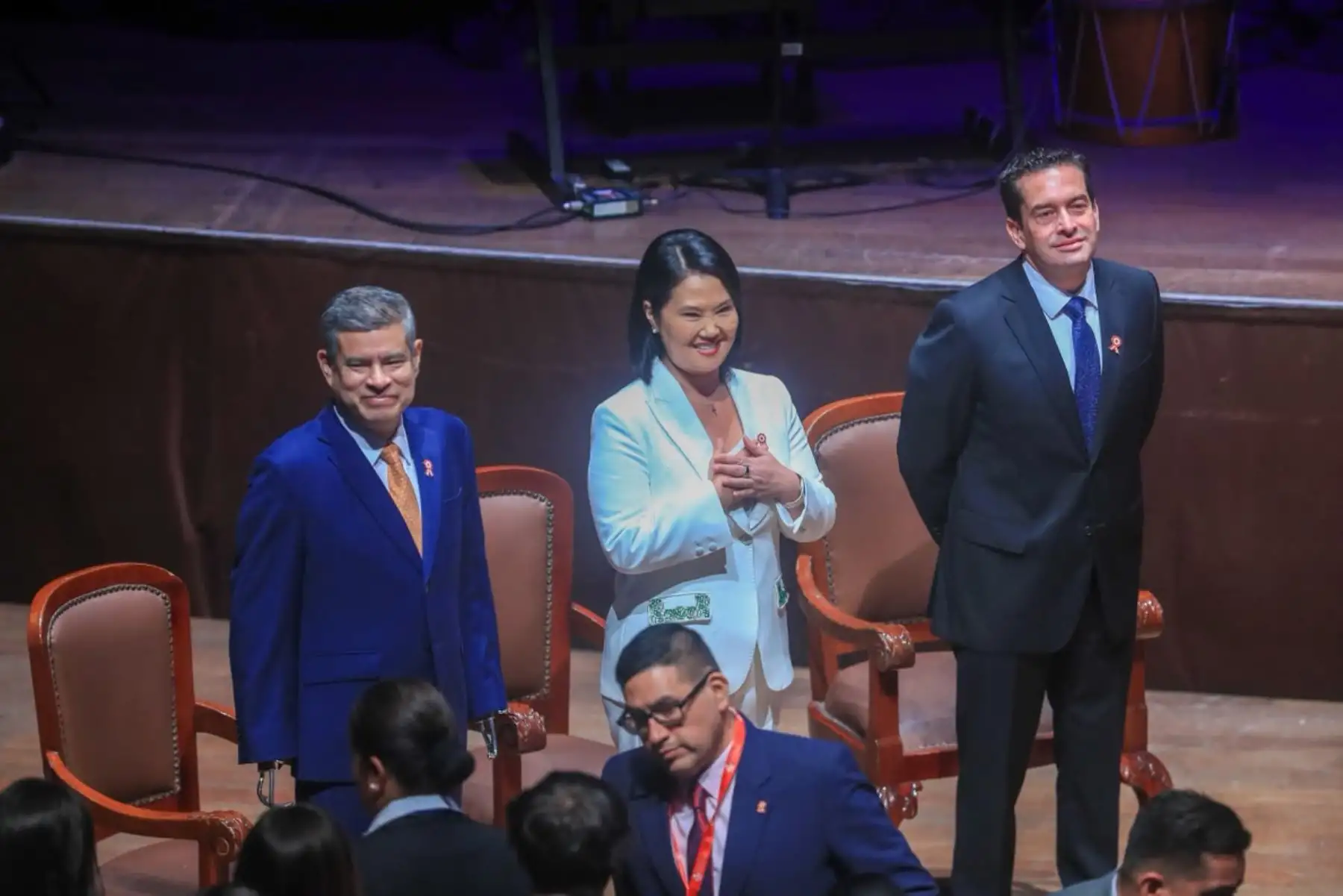 El Jurado Nacional de Elecciones (JNE) entrega a Keiko Fujimori sus credenciales como presidenta electa de la República para el periodo 2026-2031, en una sesión solemne efectuada en el Gran Teatro Nacional, ubicado en el distrito de San Borja. Foto: ANDINA/Ricardo Cuba