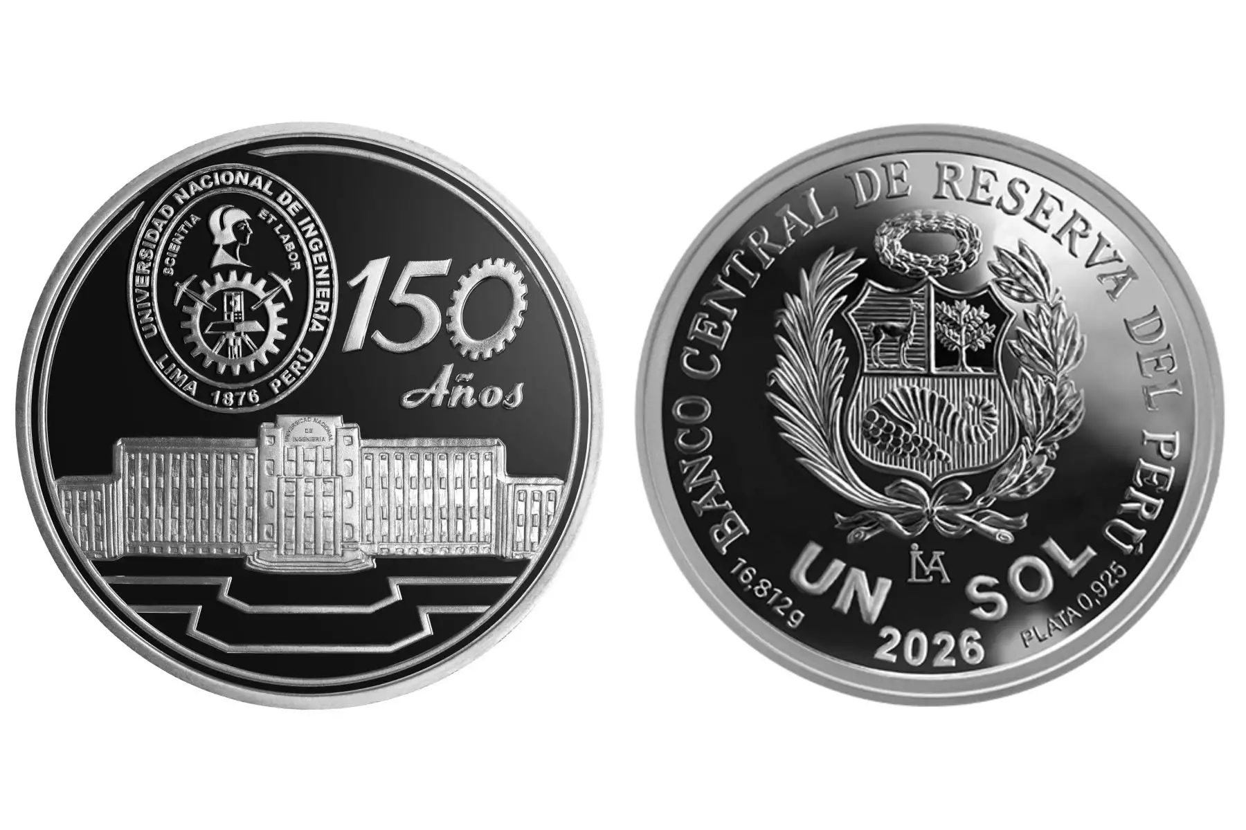BCR emite moneda conmemorativa al 150 aniversario de la Universidad Nacional de Ingeniería