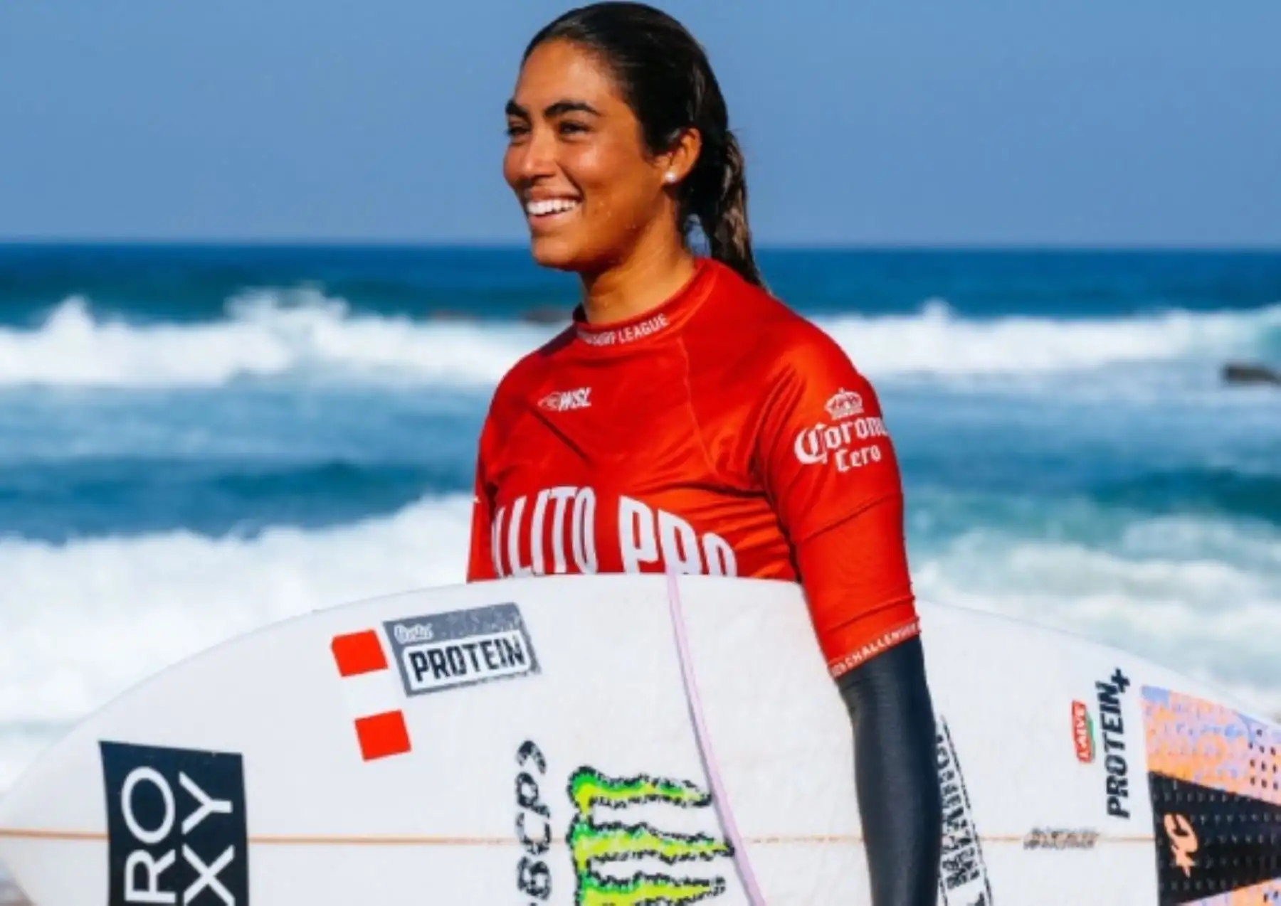 Surfista Sol Aguirre brilla en Sudáfrica y sube al podio del Challenger Series de la WSL