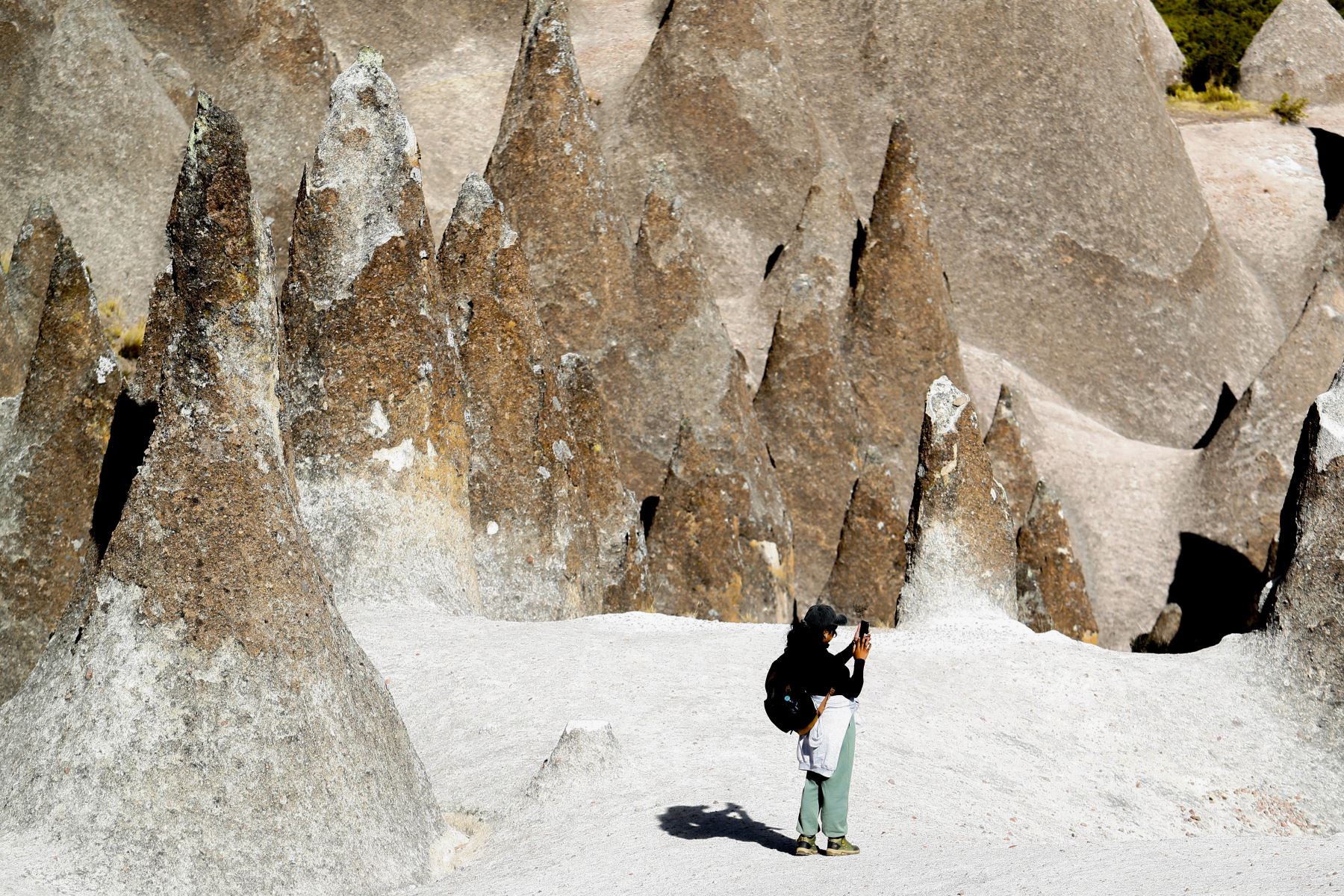 El Bosque de Piedras de Pampachiri, que se encuentra en Apurímac a una altura de unos 3600 m.s.n.m., tiene una antigüedad de unos 4 millones de años, formándose por acción directa del viento y la lluvia a través del tiempo. Desde el año 2010 abrió sus puertas al público como atractivo turístico para su visita. Foto: ANDINA/Daniel Bracamonte