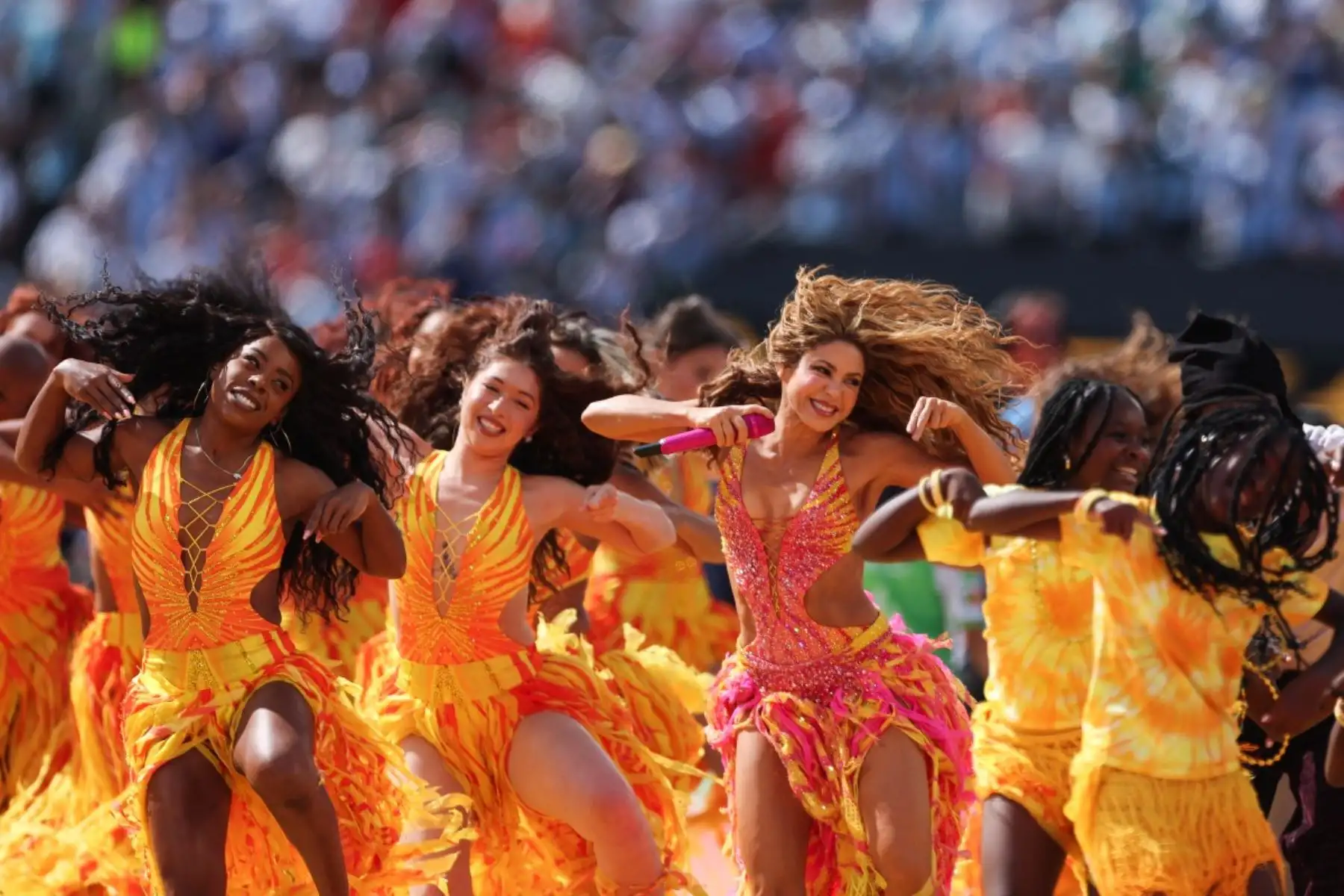 La cantante colombiana Shakira actuó durante el intermedio de la final del Mundial de Fútbol de 2026 entre España y Argentina en el estadio New York/New Jersey en East Rutherford el 19 de julio de 2026. (Foto de PATRICIA DE MELO MOREIRA / AFP)
