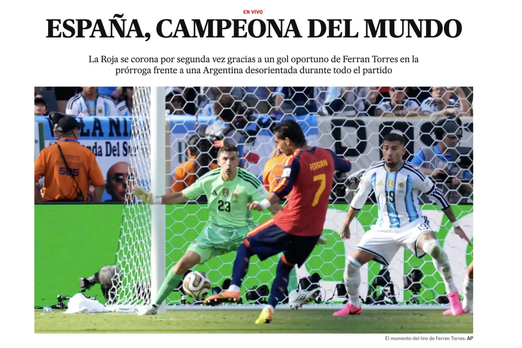 Así reacciona la prensa española tras obtener su segunda estrella al conquistar la Copa del Mundo 2026. España derrotó a Argentina 1-0 en la final jugada en Nueva York. Foto: Captura