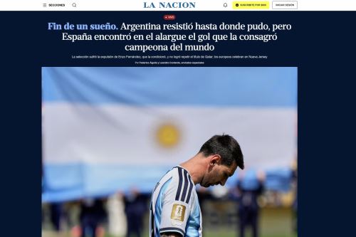 Mundial 2026: así reacciona la prensa argentina tras la derrota de su selección en la final ante España