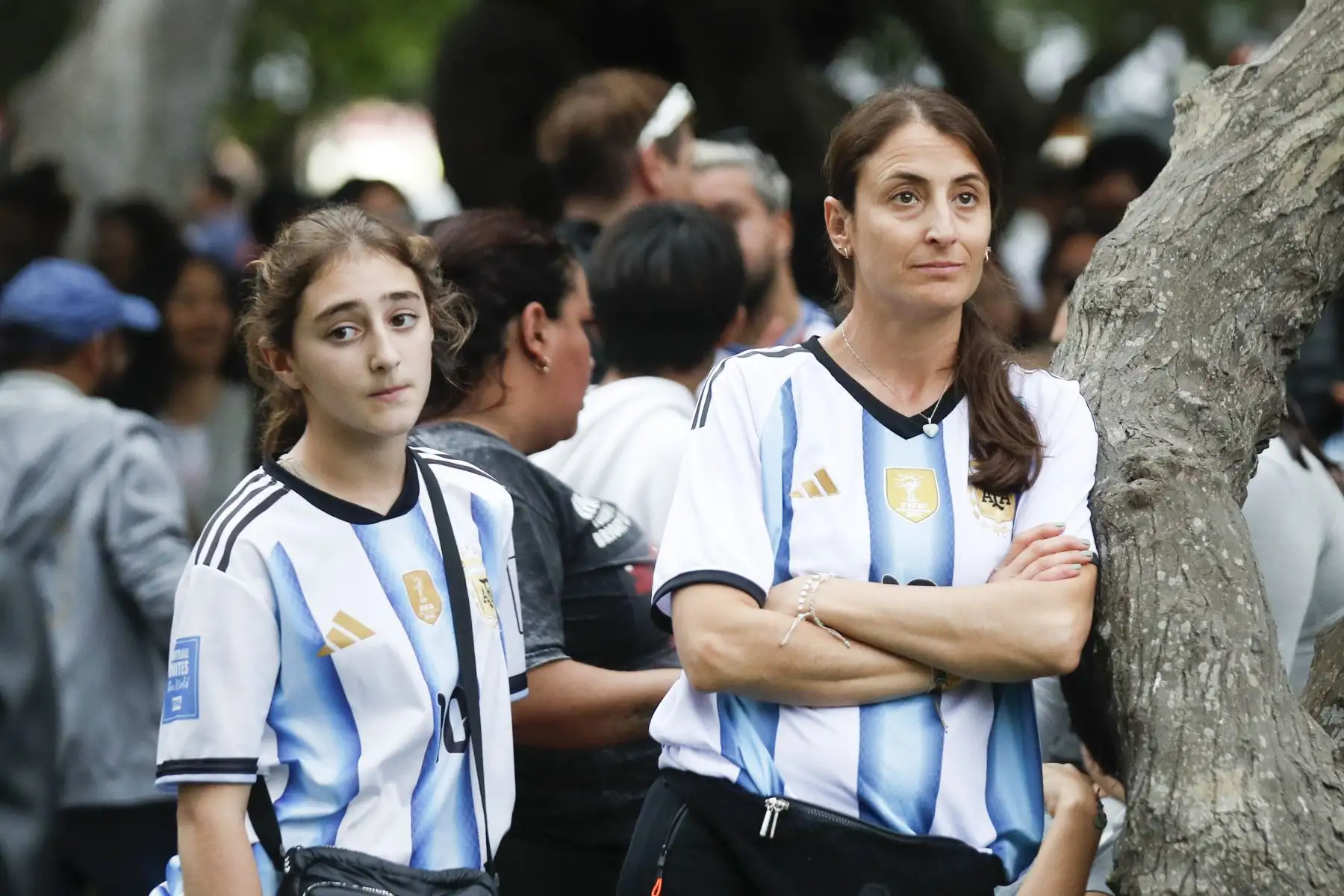 Reacciones de hinchas de España y Argentina en la final del Mundial 2026 en el parque Jhon F. Kennedy de Miraflores. Foto: ANDINA/Eddy Ramos