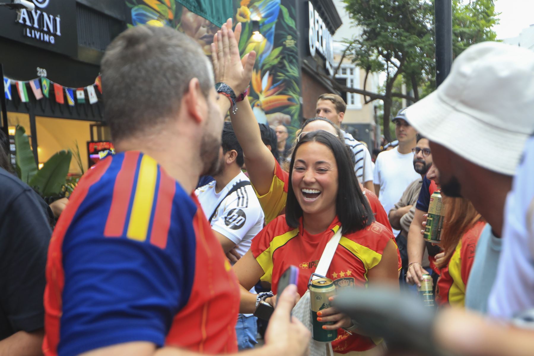Reacciones de hinchas de España y Argentina en la final del Mundial 2026 en el parque Jhon F. Kennedy de Miraflores. Foto: ANDINARicardo Cuba