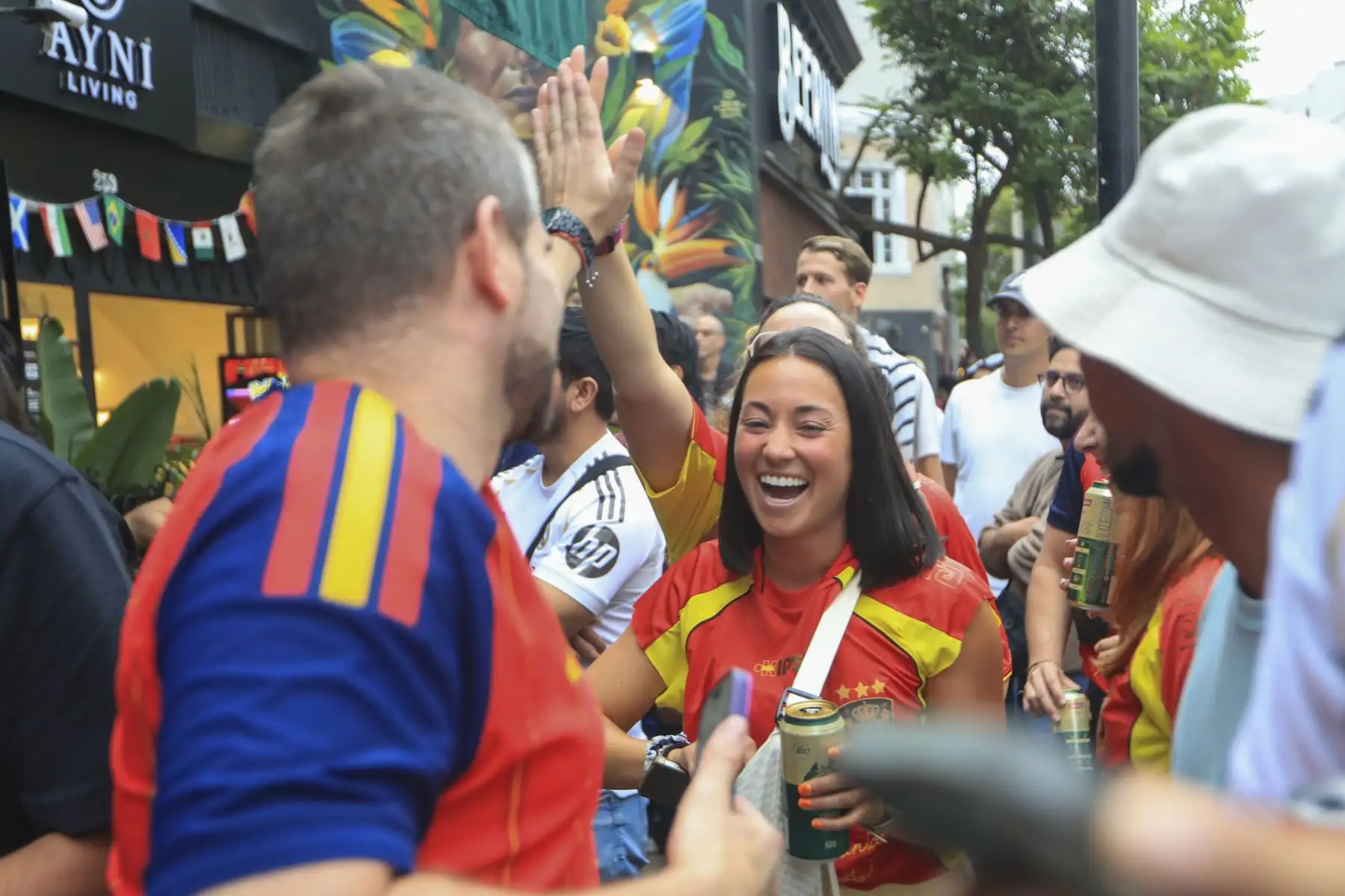 Reacciones de hinchas de España y Argentina en la final del Mundial 2026 en el parque Jhon F. Kennedy de Miraflores. Foto: ANDINARicardo Cuba