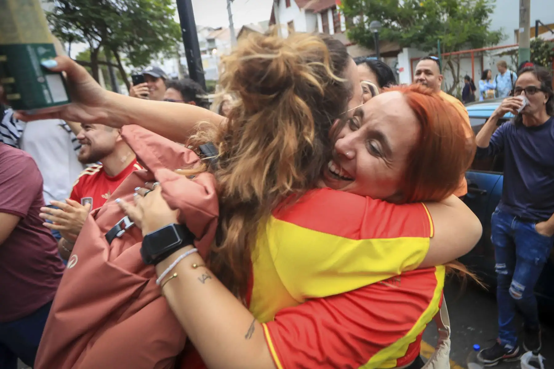 Reacciones de hinchas de España y Argentina en la final del Mundial 2026 en el parque Jhon F. Kennedy de Miraflores. Foto: ANDINARicardo Cuba