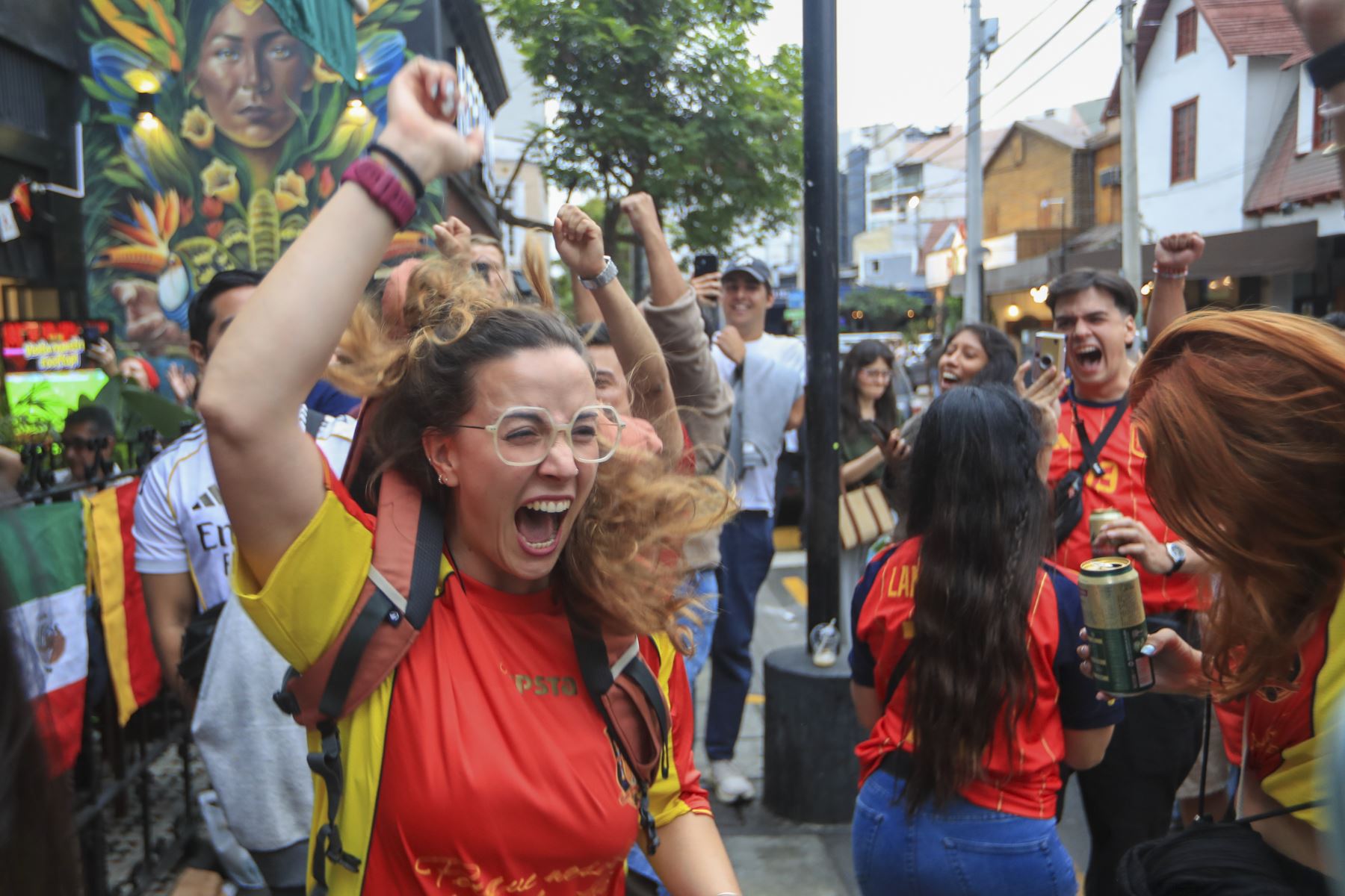 Reacciones de hinchas de España y Argentina en la final del Mundial 2026 en el parque Jhon F. Kennedy de Miraflores. Foto: ANDINARicardo Cuba