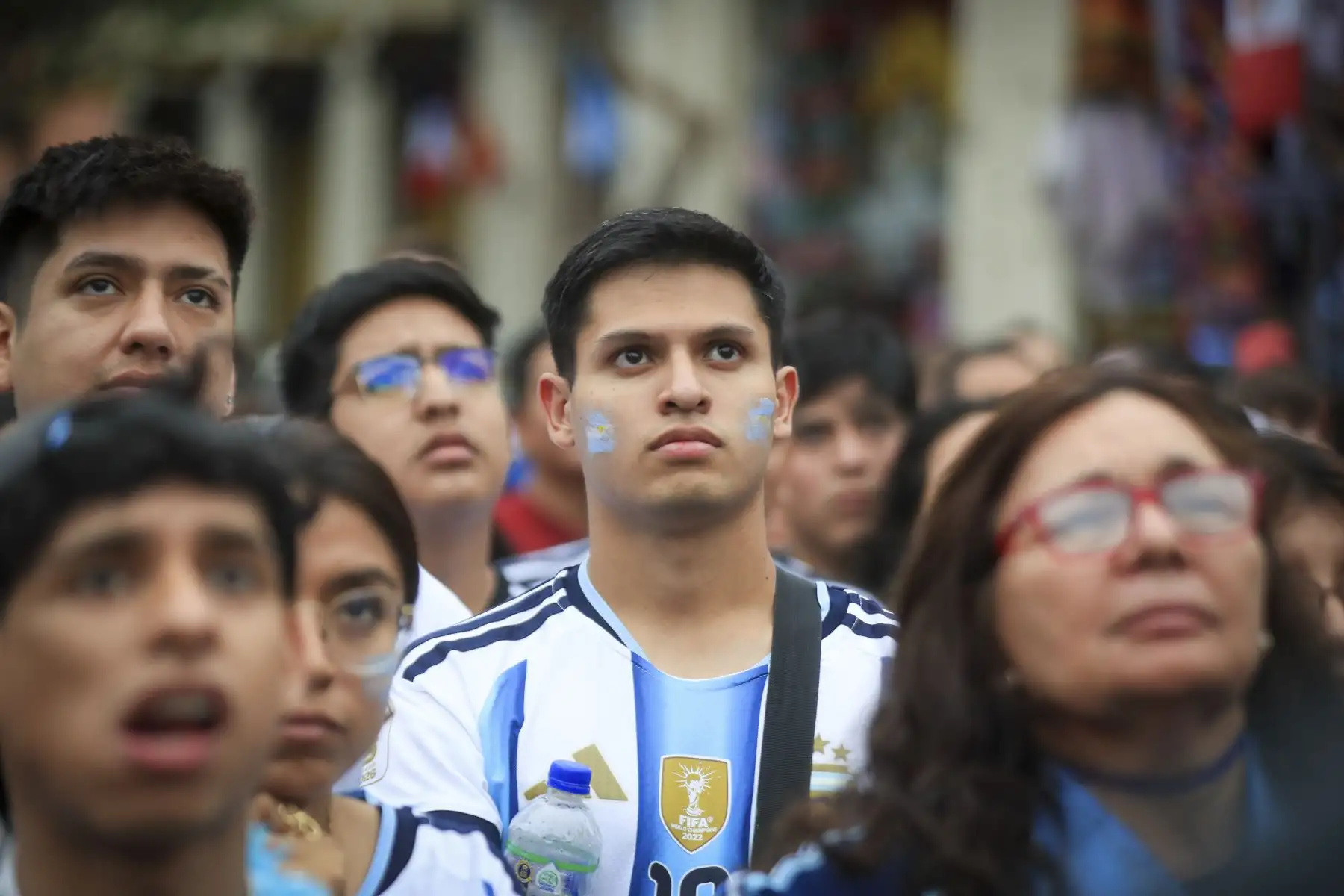Reacciones de hinchas de España y Argentina en la final del Mundial 2026 en el parque Jhon F. Kennedy de Miraflores. Foto: ANDINARicardo Cuba