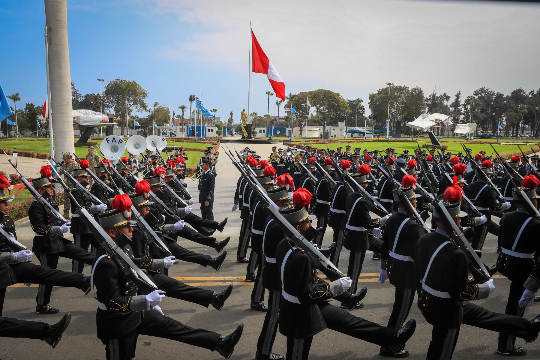 La Fuerza Aérea del Perú realizó los ensayos previos para la Gran Parada y Desfile Militar 2026 por las Fiestas Patrias del país Foto: ANDINA/Ricardo Cuba