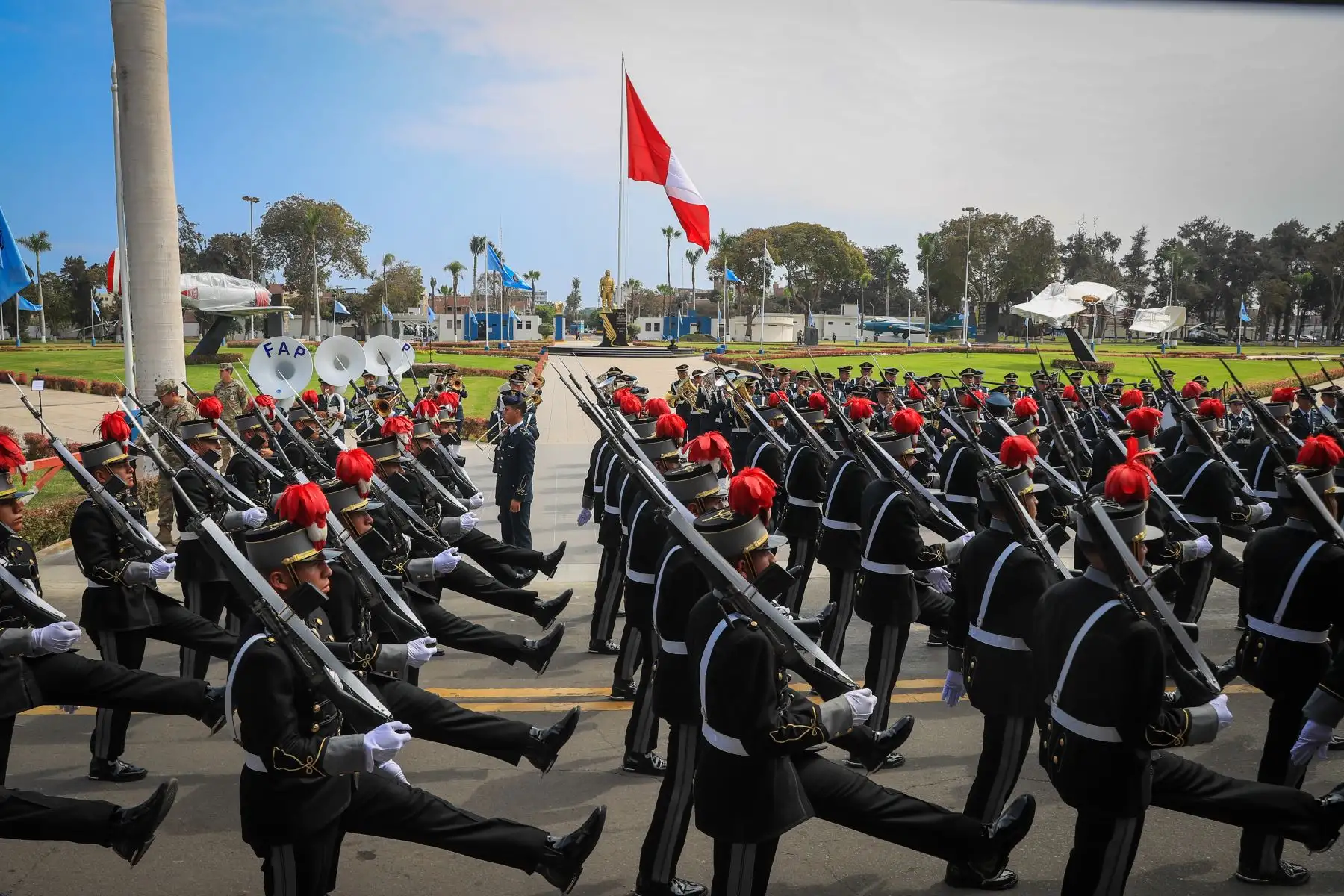 La Fuerza Aérea del Perú realizó los ensayos previos para la Gran Parada y Desfile Militar 2026 por las Fiestas Patrias del país Foto: ANDINA/Ricardo Cuba