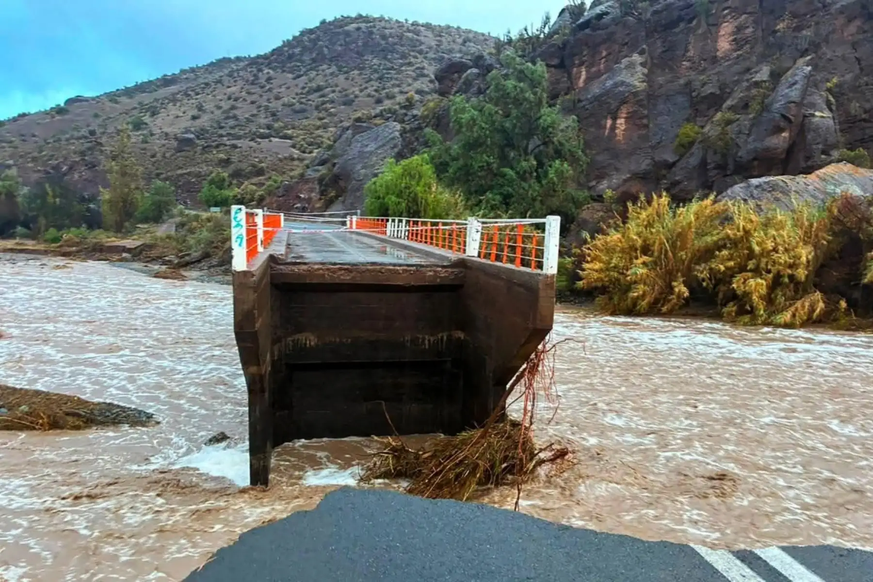 Miembros del Ejército chileno rescatan a residentes atrapados en una zona rural de la región de Coquimbo tras las fuertes lluvias. Las intensas precipitaciones en Chile han causado la muerte de cinco personas y han destruido o dañado gravemente más de 1.000 viviendas, lo que llevó al gobierno a declarar el estado de emergencia el 20 de julio de 2026. Foto: AFP