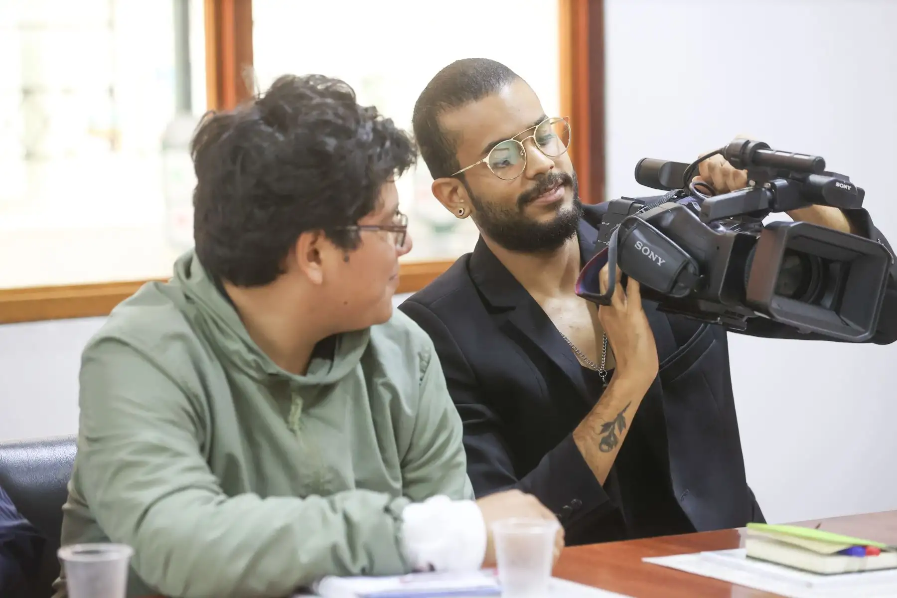 Alumnos de tercer y séptimo ciclo que cursan la carrera de Ciencias de la Comunicación en la Universidad José Faustino Sanchez Carrión de Huacho, visitan las instalaciones de Editora Perú para participar de la experiencia Vive Andina. Foto: ANDINA/Melina Mejía
