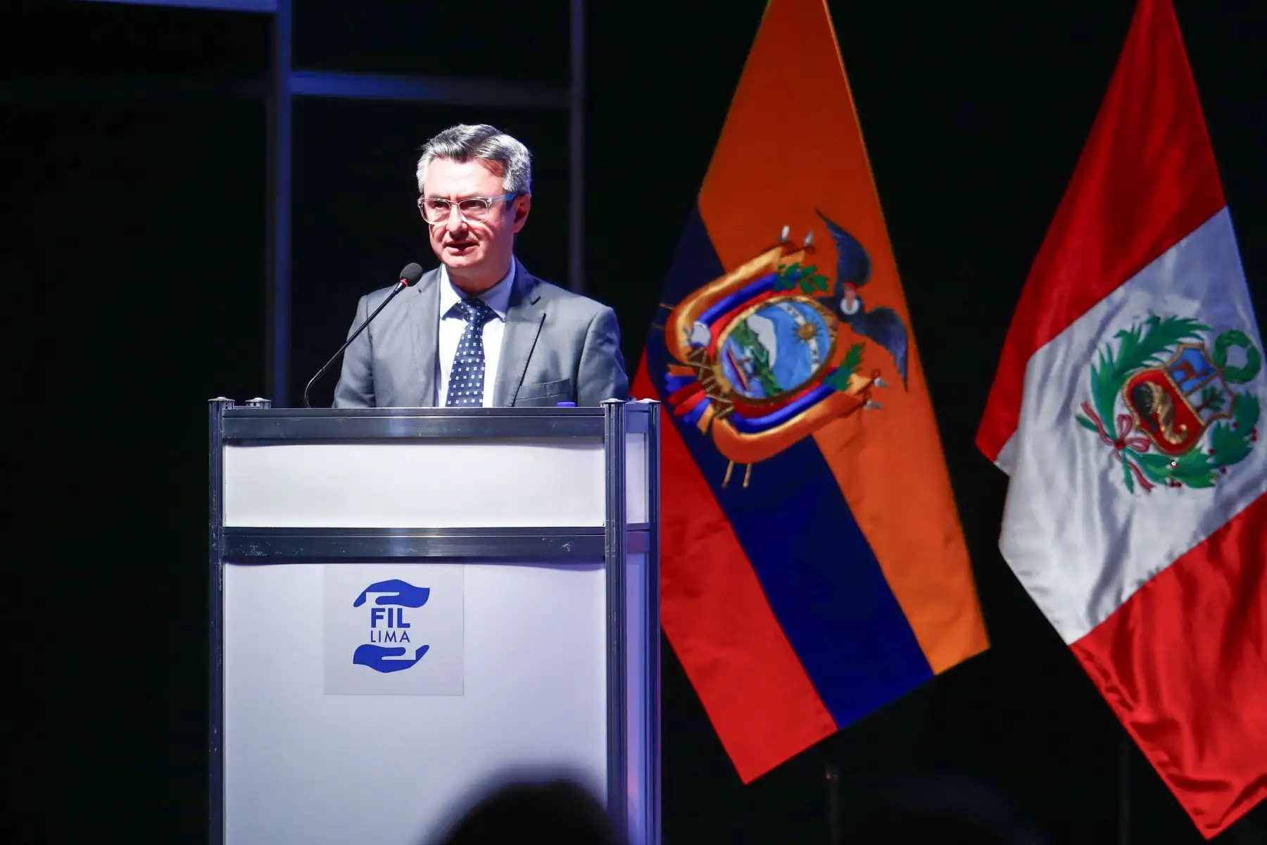 El miércoles 22 de julio se realizó la inauguración oficial de la Feria Internacional del Libro de Lima 2026, desde el auditorio Blanca Varela del Centro de Exposiciones Jockey en Santiago de Surco, con la participación de diversas autoridades como las ministras de Cultura de Perú y Ecuador, los presidentes de las cámaras del libro de ambos países, y el alcalde de Surco, entre otros. Foto: ANDINA/Daniel Bracamonte