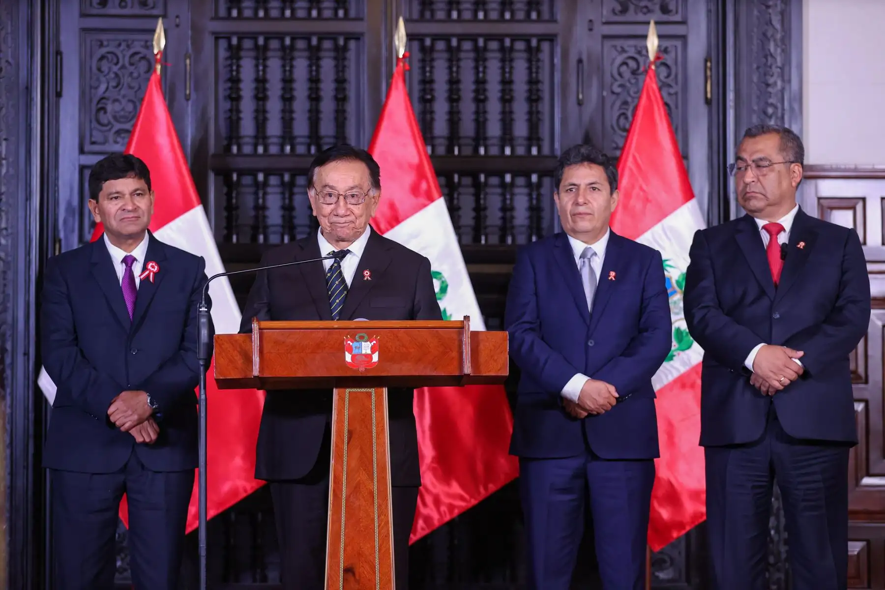 El presidente de la República, José María Balcázar, participó en la ceremonia de anuncio del Convenio para la Ejecución del Tercer Componente de la Vía Arequipa-La Joya, una obra estratégica que fortalecerá la conectividad y el desarrollo del sur del país. Foto: ANDINA/Prensa Presidencia