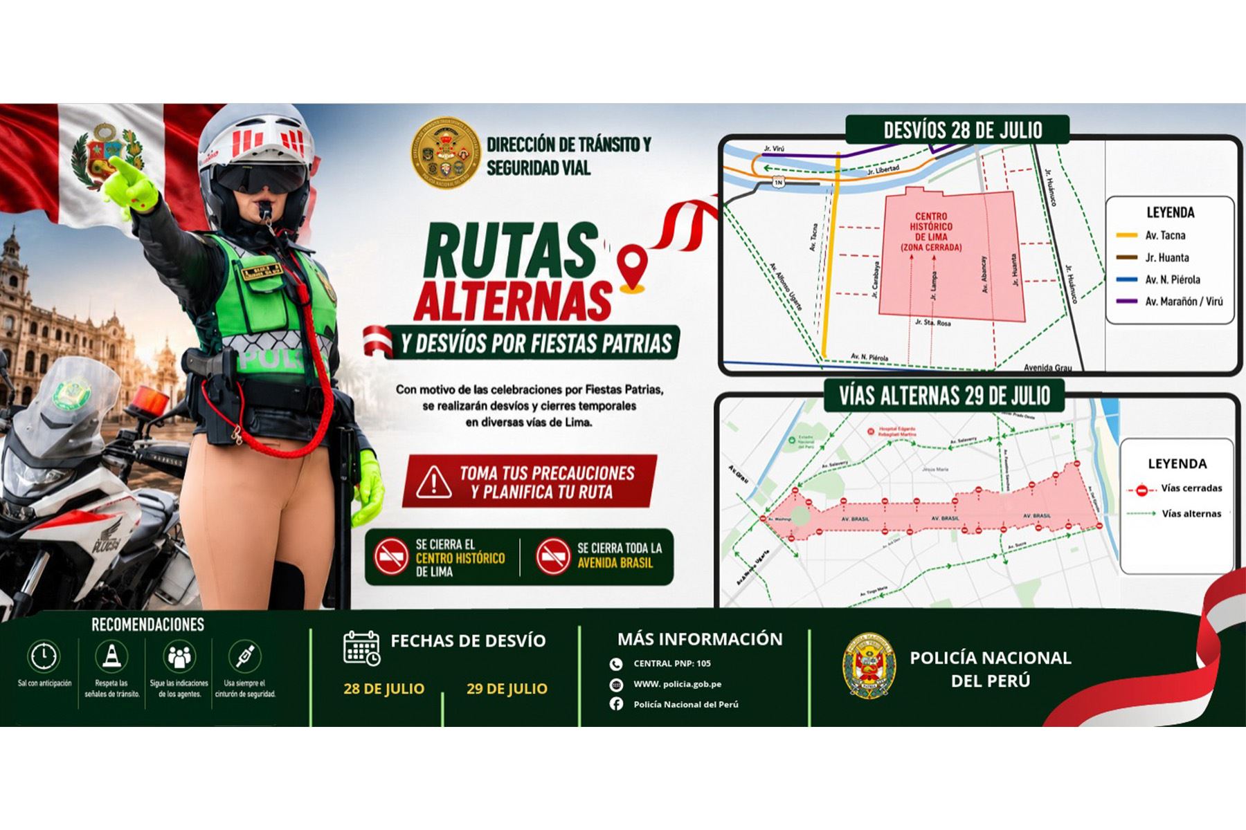Fiestas Patrias: el 28 se cierra el centro histórico de Lima ¿qué calles comprende?