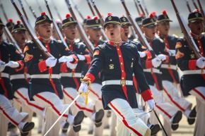El sábado 25 de julio de 2026 se realizó en la Base Aérea Las Palmas de Surco el segundo ensayo general de los agrupamientos del Ejército, de la Fuerza Aérea, de la Marina de Guerra y de la Policía Nacional, entre otros, que desfilarán en la Gran Parada y Desfile Cívico Militar en la Av. Brasil este 29 de julio. Foto: ANDINA/Ricardo Cuba