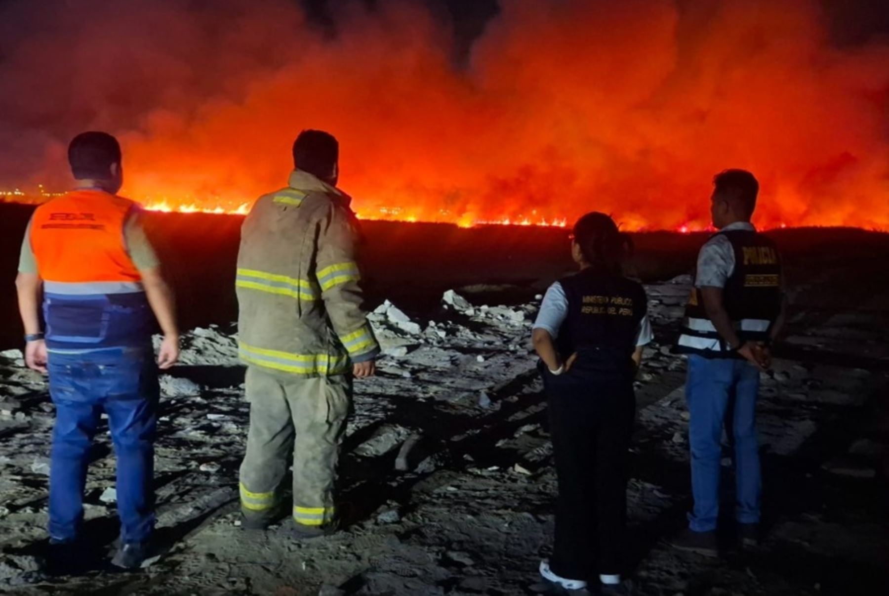 Áncash: incendio forestal consume más de 10 hectáreas de humedales en Nuevo Chimbote