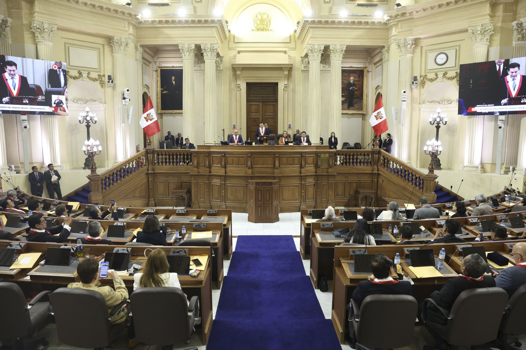 El senador Miguel Torres Morales fue electo presidente del Senado de la República para el periodo legislativo 2026-2027, tras el proceso de elección de la mesa directiva de esa cámara, desarrollado este domingo en el Parlamento. Foto: Congreso