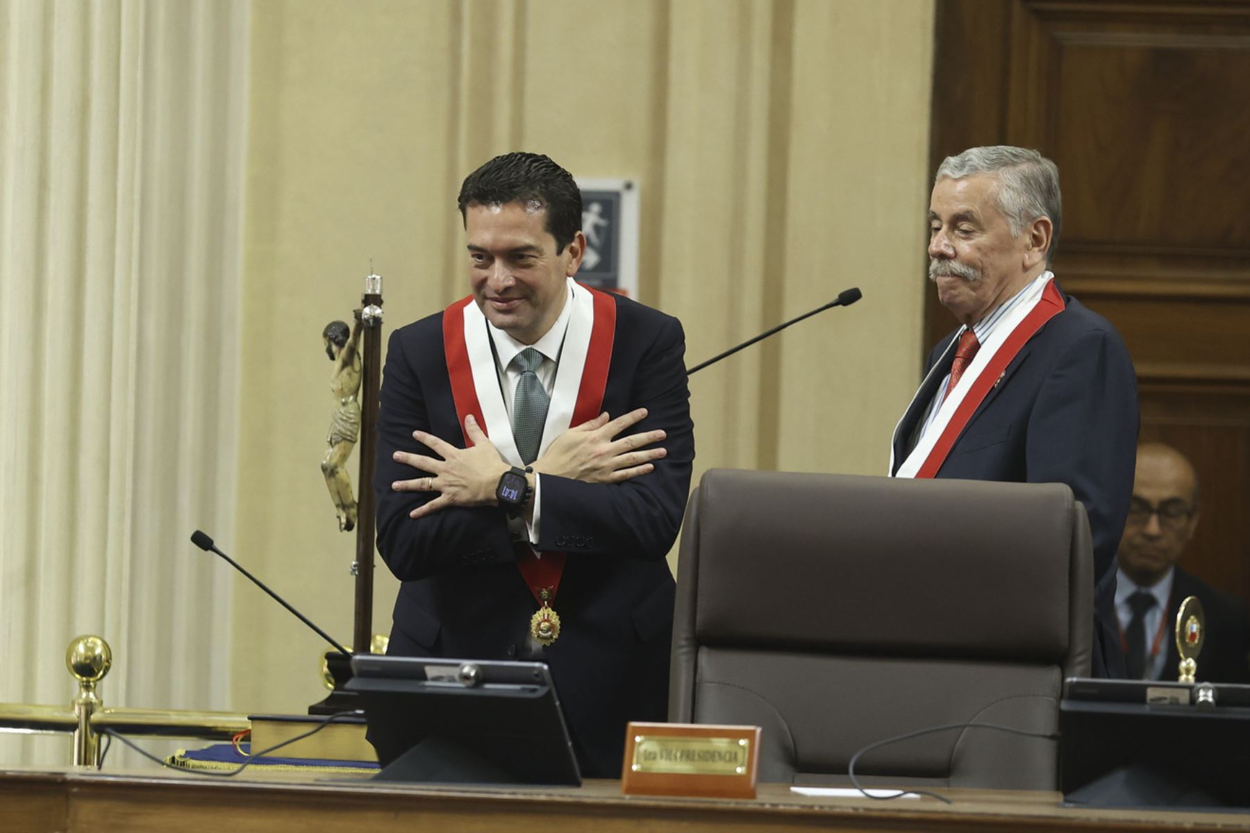 El senador Miguel Ángel Torres Morales fue electo presidente del Senado de la República para el periodo legislativo 2026-2027, tras el proceso de elección de la mesa directiva de esa cámara, desarrollado este domingo en el Parlamento. Foto: Congreso