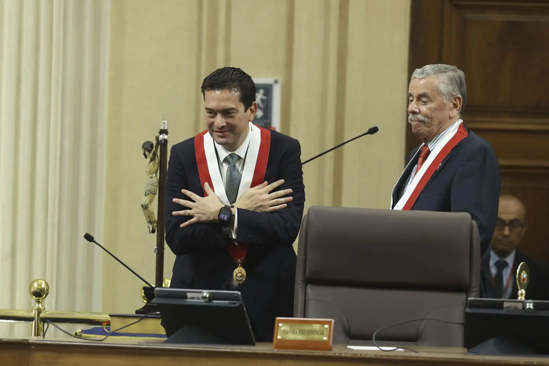 El senador Miguel Ángel Torres Morales fue electo presidente del Senado de la República para el periodo legislativo 2026-2027, tras el proceso de elección de la mesa directiva de esa cámara, desarrollado este domingo en el Parlamento. Foto: Congreso
