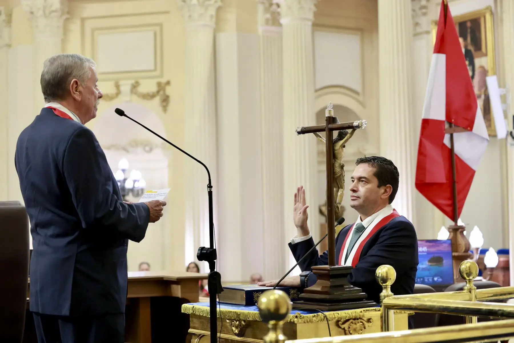 El senador Miguel Ángel Torres Morales fue electo presidente del Senado de la República para el periodo legislativo 2026-2027, tras el proceso de elección de la mesa directiva de esa cámara, desarrollado este domingo en el Parlamento. Foto: Congreso