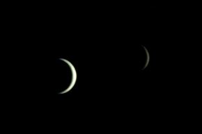 Las fotografías fueron tomadas en luz visible e infrarroja térmica durante el viaje de las sondas que estudiarán la interacción del viento solar con Marte. Foto: NASA
