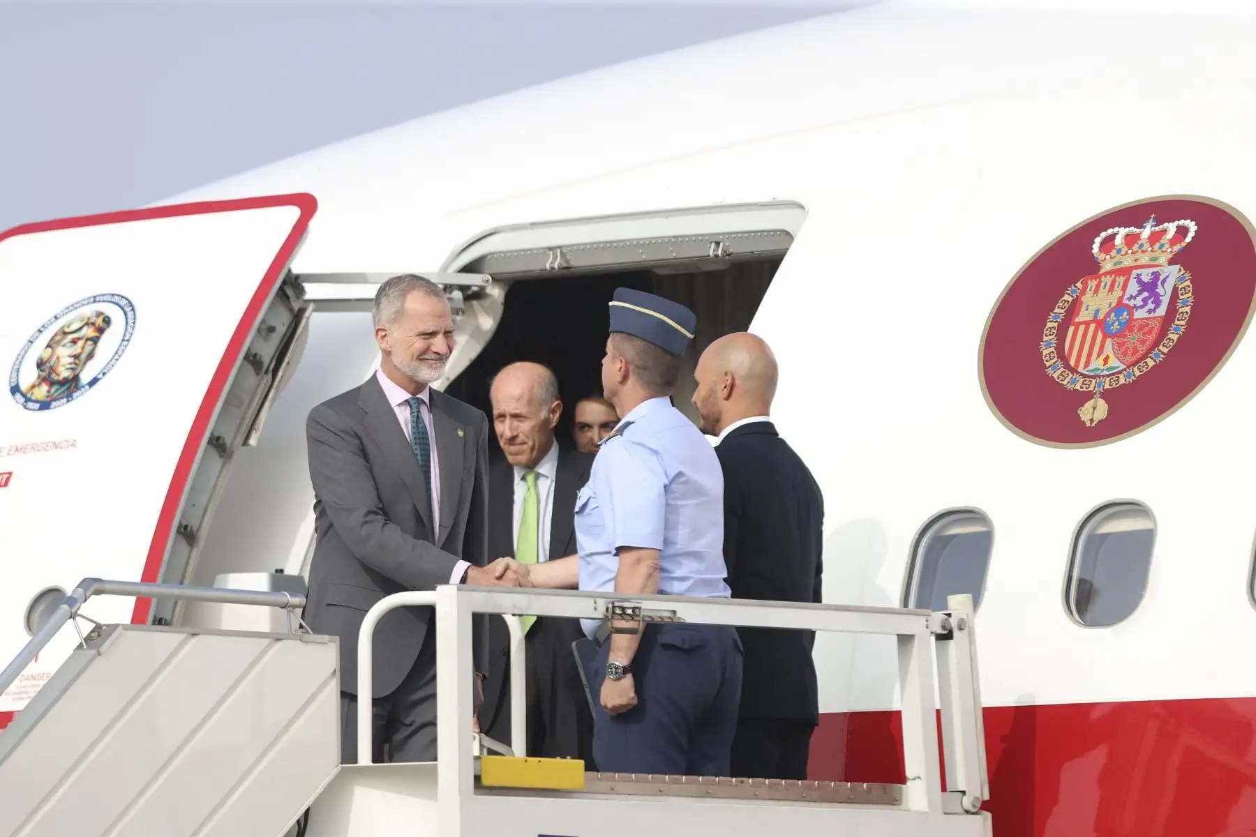 El rey de España, Felipe VI, llega al Perú para participar en la ceremonia de transmisión del mando supremo a la presidenta electa, Keiko Fujimori, que se realizará el martes 28 de julio. Foto: ANDINA/Jhonel Rodríguez Robles