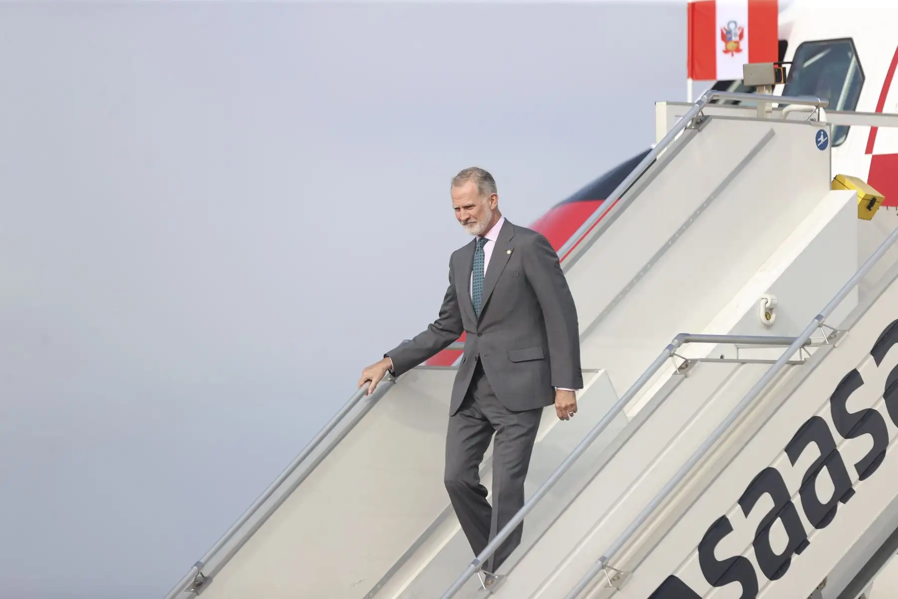 El rey de España, Felipe VI, llega al Perú para participar en la ceremonia de transmisión del mando supremo a la presidenta electa, Keiko Fujimori, que se realizará el martes 28 de julio. Foto: ANDINA/Jhonel Rodríguez Robles